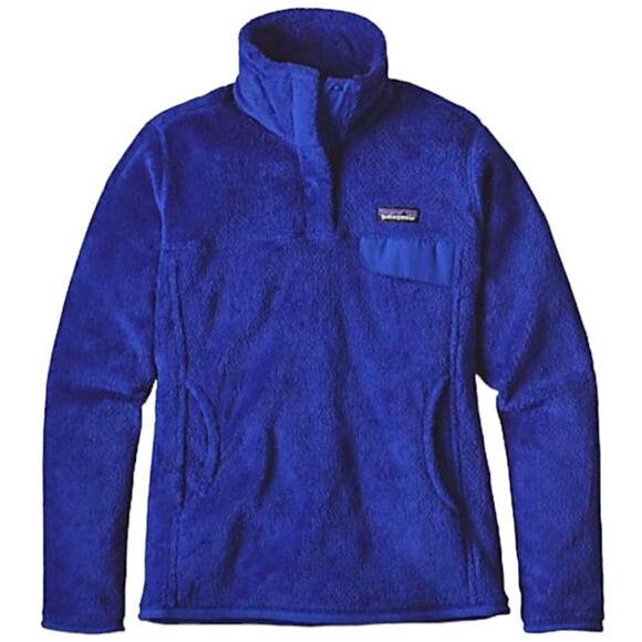 PATAGONIA Women's Pullover Fleece Snap-T Re-Tool Button Up Blue Medium - Picture 1 of 12